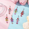 ABS Plastic Imitation Pearl & Transparent Acrylic Pendants Decorations HJEW-JM03603-04-1