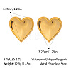 Heart 304 Stainless Steel Stud Earrings AO8083-12-1