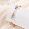 Natural Morganite & Larimar & Cultured Freshwater Pearl Beaded Bracelets for Women BJEW-JB13954-1