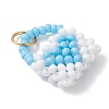 Glass Seed Beaded Handbag Pendants PALLOY-MZ01217-02-3