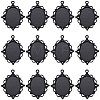 24Pcs Oval Alloy Pendants Cabochon Settings FIND-SC0009-95-1