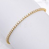 Brass Pave Clear Cubic Zirconia Horse Eye Box Chain Slider Bracelets BJEW-YWC0002-06B-G-5