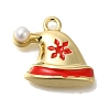 Christmas Theme Alloy Enamel Pendants ENAM-B025-01B-01G-1