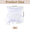 Squre with Bowknot Polyester Wedding Finger Ring Display Pillow DIY-WH0899-722-2