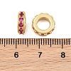 Brass Micro Pave Cubic Zirconia European Beads CU-CBAB99C-04G-01-2