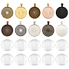 30Pcs 10 Colors Alloy Pendant Cabochon Settings FIND-PH0025-81-1