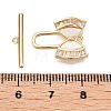 Brass Micro Pave Clear Cubic Zirconia Toggle Clasps KK-N254-162G-4