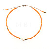 Adjustable Glass Seed Bead Braided Bead Bracelets for Women VT9382-11-1