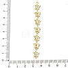 Brass Micro Pave Clear Cubic Zirconia 7 Star Links Connector Charms KK-H539-16G-04-3