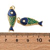 304 Stainless Steel Enamel Pendants STAS-H475-07G-3