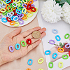 280Pcs 7 Colors Acrylic Linking Rings OACR-FH0001-043-3