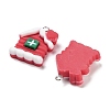 Christmas Theme Opaque Resin Pendants RESI-N039-104-1