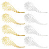 8Pcs 2 Colors Brass Filigree Big Pendants KKC-TA0001-07-3
