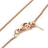 1mm Rack Plating Brass Box Chain Adjustable Slider Necklaces for Women Men MAK-L044-02RG-2