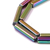 Electroplate Glass Beads Strands EGLA-Q128-12A-FP01-3