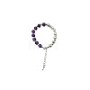 Natural Amethyst Round Beaded Bracelet NC1314-08-1