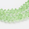 Faceted Bicone Transparent Glass Bead Strands GLAA-J082-A10-1
