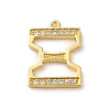Rack Plating Brass Micro Pave Cubic Zirconia Pendant KK-H449-76G-15-1