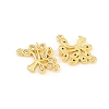 Brass Pave Clear Cubic Zirconia Connector Charms CU-CBA5CB0-09G-2