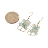 Natural Green Aventurine Chips Tree Dangle Earrings EJEW-JE05734-04-3