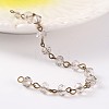 Handmade Glass Beaded Chains for Necklaces Bracelets Making AJEW-JB00172-2