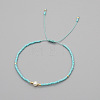 Adjustable Glass Seed Bead Braided Bead Bracelets for Women VT9382-25-1