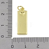 Brass Micro Pave Clear Cubic Zirconia Pendants KK-P266-06G-X-3