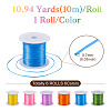 6 Rolls 6 Colors 10M Flat Elastic Crystal String EW-TA0001-04A-10