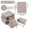 Beebeecraft 24Pcs Burlap Packing Pouches Drawstring Bags ABAG-BBC0001-07A-2