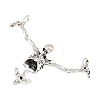 Tibetan Style Alloy Connector Charms AL-CBA1C07-02AS-2