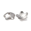 Tarnish Resistant 5-Petal 201 Stainless Steel Flower Bead Caps STAS-N027-02-1