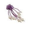 Handmade Glass Seed Beads Flower Tassel Stud Earrings FS-WG63232-03-2