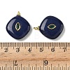 Dyed Natural White Jade Pendants G-H328-06G-B15-3
