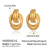 Fashion 304 Stainless Steel Knot Stud Earrings FJ5569-1-2