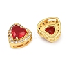 Brass Pave Cubic Zirconia Beads CU-CBA3D67-08G-07-2