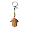 Natural Tiger Eye Chakra Keychain KEYC-F034-01D-1