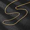 Unisex Casual Style 304 Stainless Steel Curb Chain Necklaces X-STAS-O037-54G-2