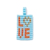 Beaded Rectangle with Word Love Charms PALLOY-MZ01086-02-1