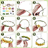Polyester & Plastic & Iron Artificial Flower AJEW-BM0001-28-3