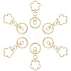 18Pcs Alloy Keychain Clasps KEYC-SC0001-72G-6