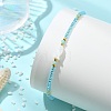 Natural Gemstone & Glass Seed Beads Braided Bead Bracelets BJEW-JB13887-3