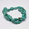 Dyed Nuggets Natural Howlite Beads Strands X-G-M139-11-A-2