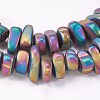Electroplate Non-magnetic Synthetic Hematite Beads Strands G-P367-H-3
