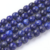 Natural Dyed Lapis Lazuli Beads Strands X-G-G059-6mm-1