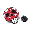 Halloween Black Zinc Alloy Skull Mushroom Enamel Pins JEWB-L018-03EB-01-3