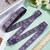 Ethnic Style Embroidery Polyester Ribbons OCOR-WH0109-042B-01-4