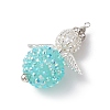 Glass Seed Beads Alloy Pendants PALLOY-MZ00283-03-3