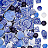 500G 4 Styles Mosaic Tiles Porcelain Cabochons DIY-SP0007-74-1