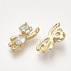 Brass Cubic Zirconia Charms X1-KK-T035-117G-2