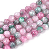 Dyed Natural White Jade Beads Strands G-T139-4mm-60-03-4